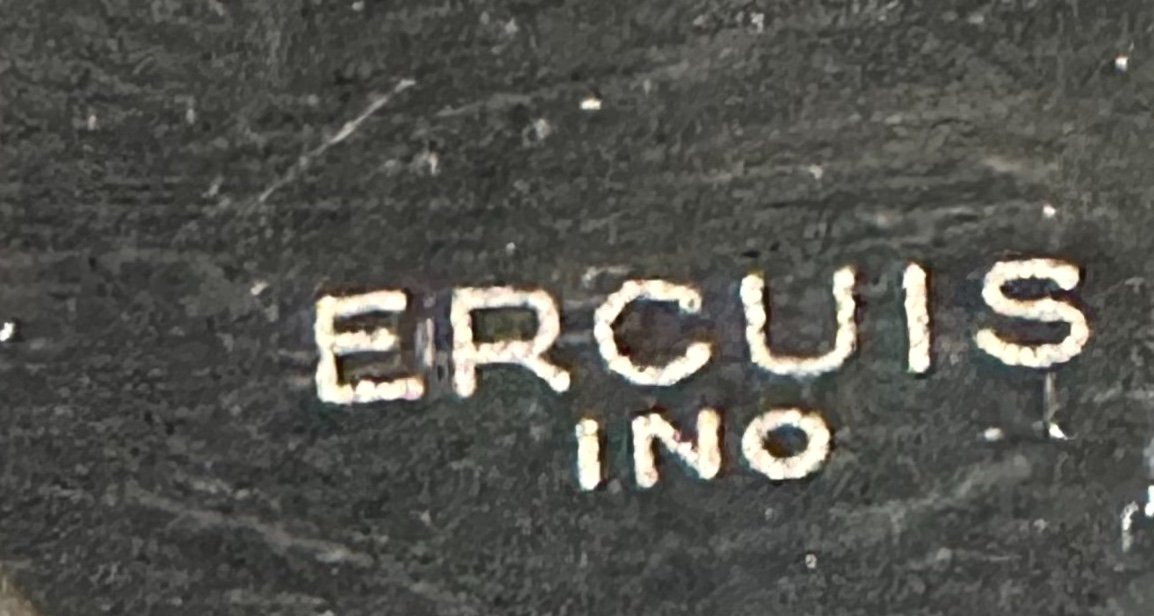 ERCUIS couvert service à découper gigot en écrin Modèle Victoria Contour métal argenté TBE /3-photo-1