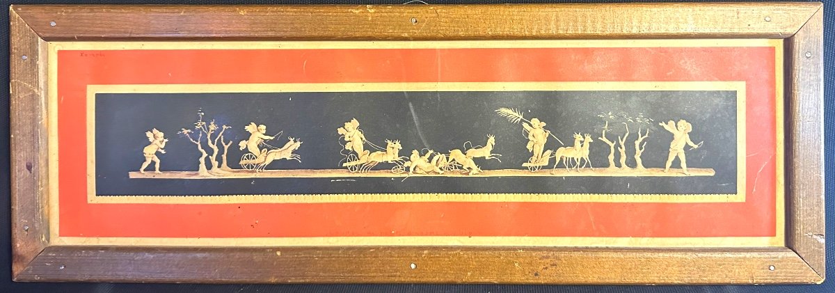 2 Engravings Scenes Of Pompeii Cupids Cupids Preparing Perfume And Doe Race -photo-4