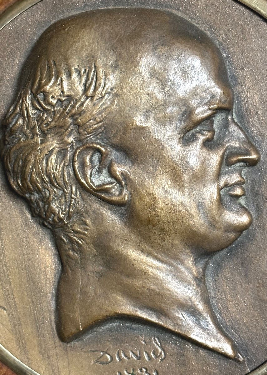 David d'ANGERS 1788-1856 Médaillon en bronze 1831 Geoffroy Saint Hilaire sculpture /3-photo-1