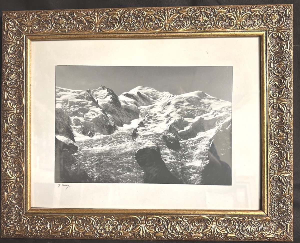 Georges Tairraz 1900-1975 Photography Summit Of Mont Blanc French Side Alps Mountain Photo-photo-2