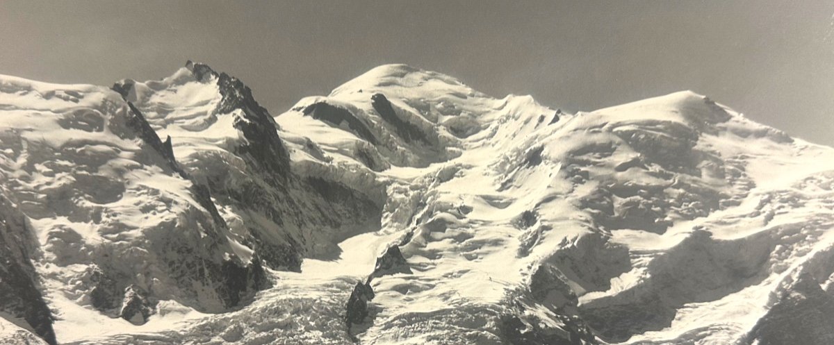 Georges Tairraz 1900-1975 Photography Summit Of Mont Blanc French Side Alps Mountain Photo-photo-1