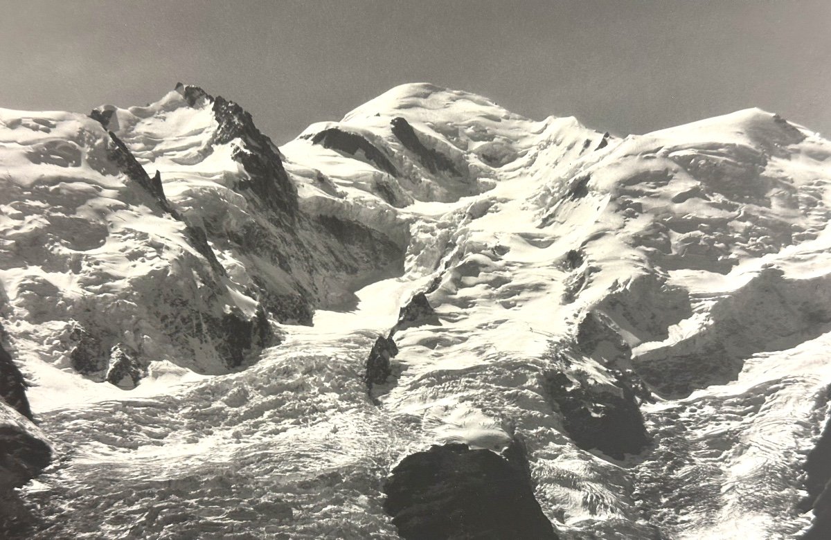 Georges Tairraz 1900-1975 Photography Summit Of Mont Blanc French Side Alps Mountain Photo-photo-2