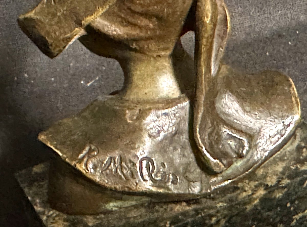 Ruth MILLES 1873-1941 Suède bronze Jeune Bretonne de Pont Aven Yvonne en buste -photo-3