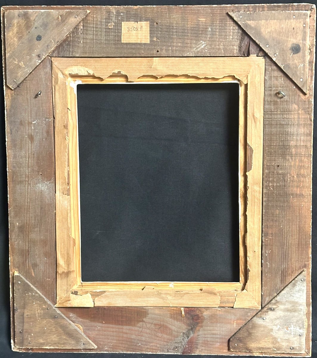 Cadre Montparnasse 3F En bois sculpté pour tableau peinture 27x22cm-photo-1
