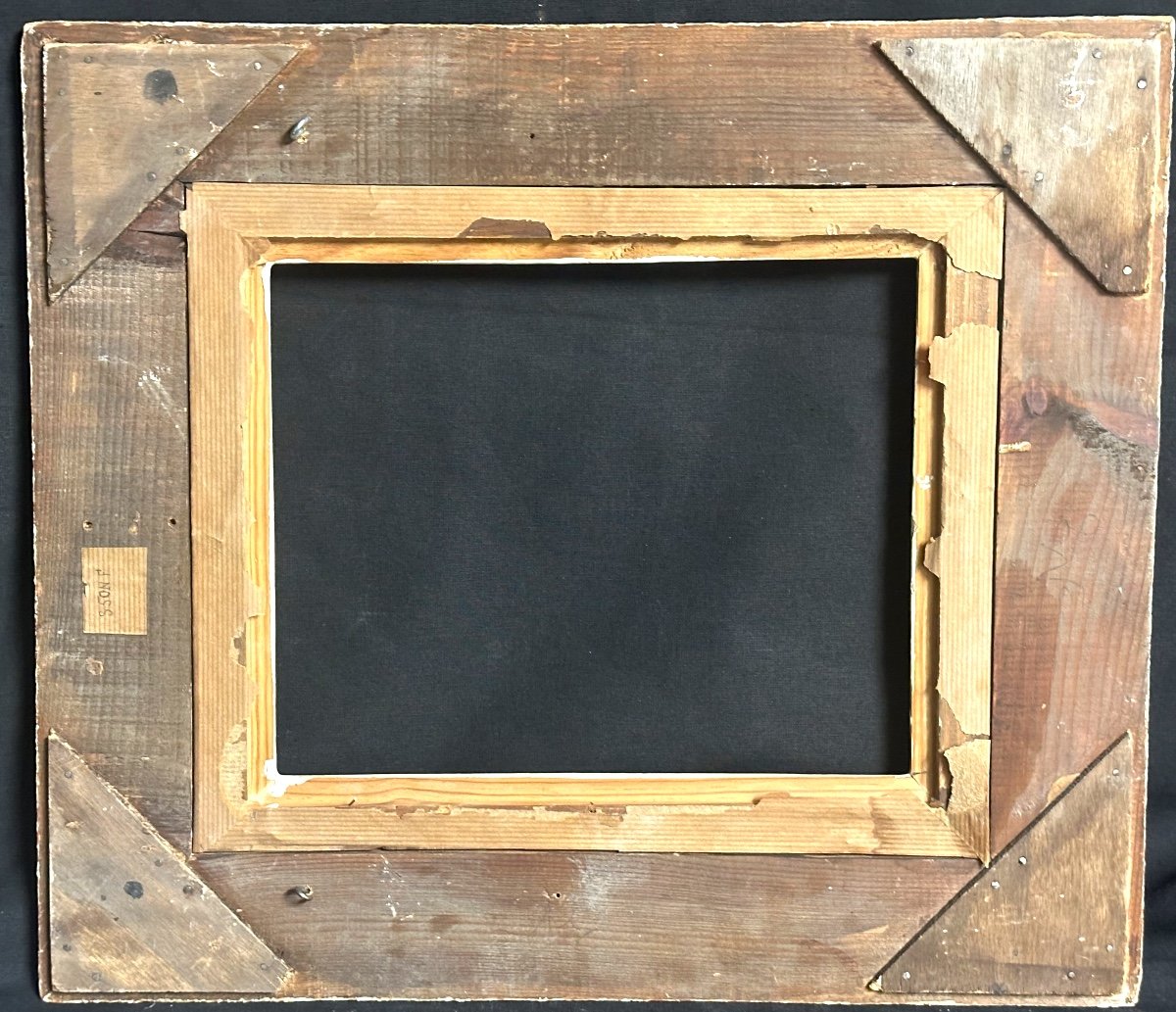 Cadre Montparnasse 3F En bois sculpté pour tableau peinture 27x22cm-photo-2