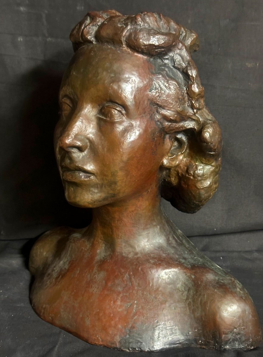 François Gustave Pimienta 1888-1982 Large Bronze 1940 Lost Wax Valsuani -photo-2