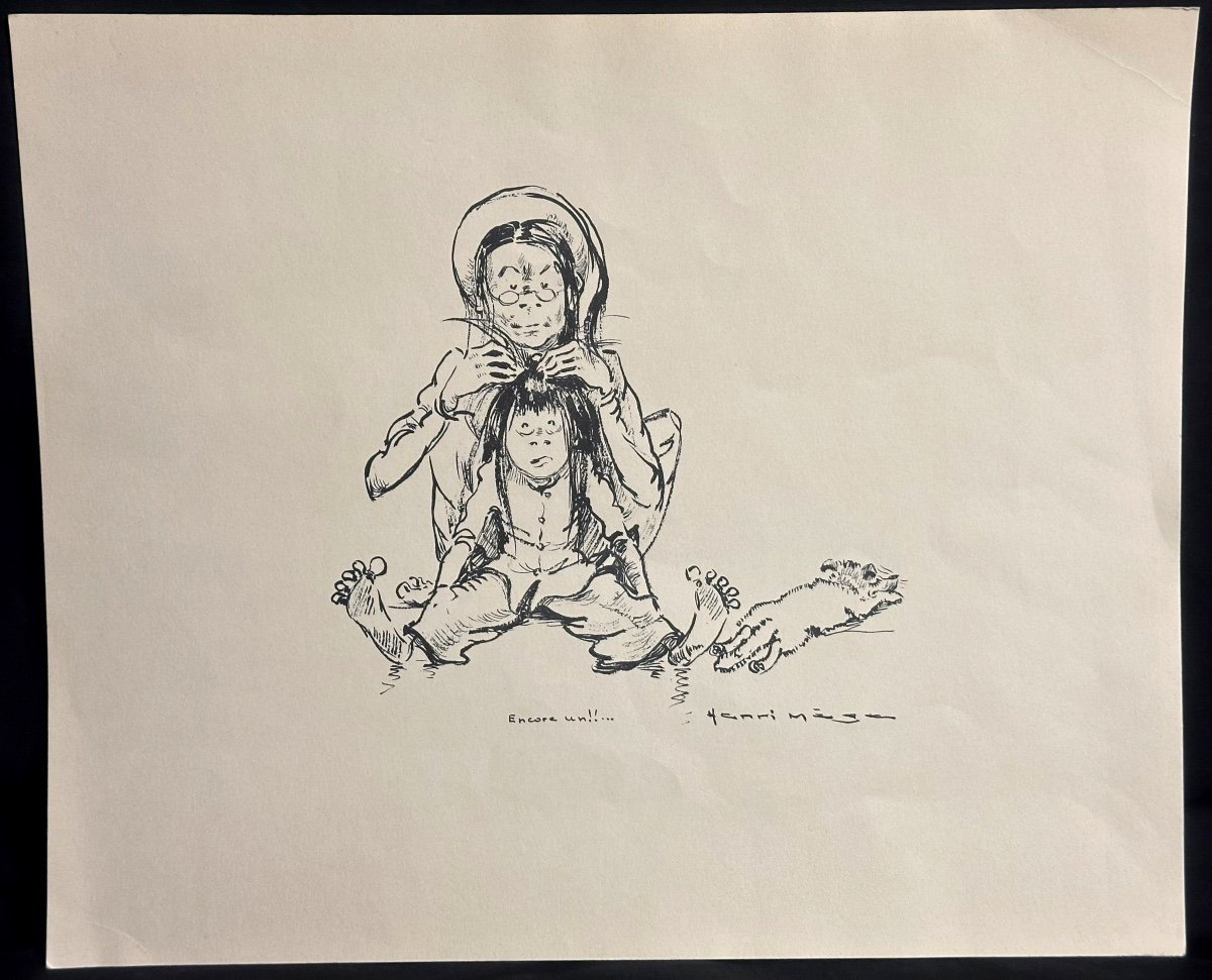 Henri Mege 1904-1984 Rare Engraving Another Vietnam Indochina -photo-2