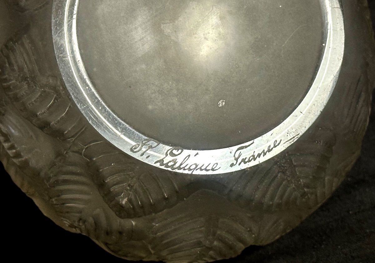 René Lalique 1860-1945 Ormeaux Vase In Satin Glass Signed And Referenced Art Deco-photo-6