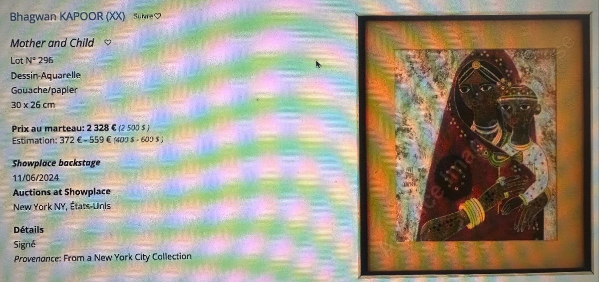 Bhagwan Kapoor 1935 India Mixed Media Mother And Daughter Museums -photo-1