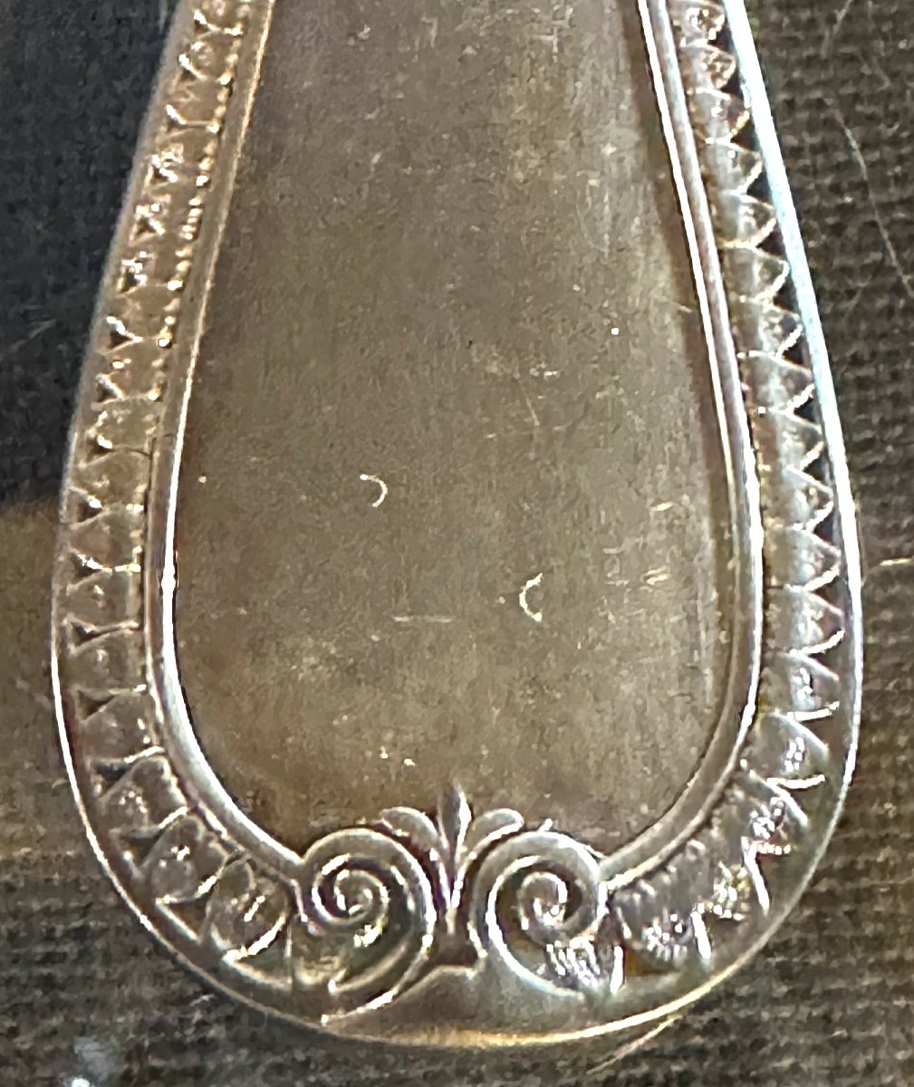 Christofle Malmaison 12 Fish Knives In Case In Very Good Condition Goldsmithing Tableware-photo-3