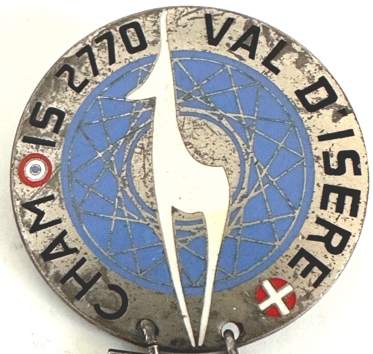 Rare Insigne Chamois Val  d’Isere  2770 Compétition Motocyclisme Moto broche Pra Loup en émail -photo-2