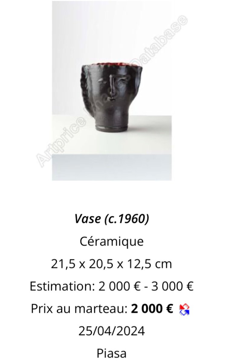 Robert Et Jean Cloutier Rare Anthropomorphic Ceramic Pitcher Signed Very Good Condition -photo-7