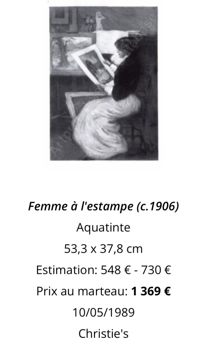 Manuel Robbe 1872-1936 Rare Aquatint Mother And Child In A Print Gallery Manuel-robbe -photo-3