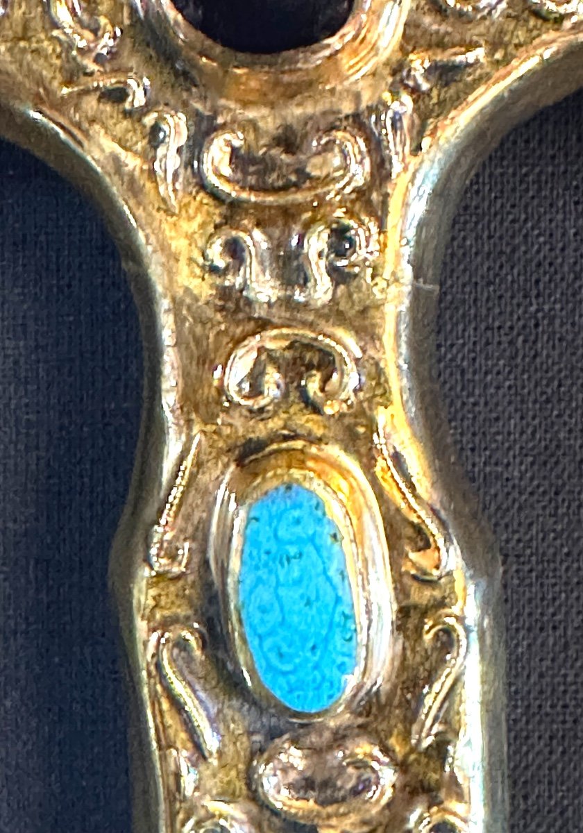 François Lembo 1930-2013 Rare Cross Crucifix Signed Vallauris -photo-2