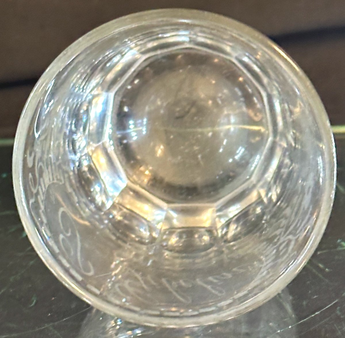 Verre à boire début XIXe décor taillé et gravé GIBELIN pampres de vigne vin -photo-2