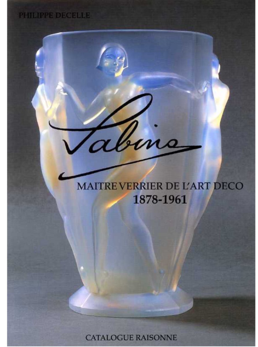 IMPORTANT et RARE vase SABINO Jaune modèle Poissons / Raies 1929 Art Deco Referencé -photo-5