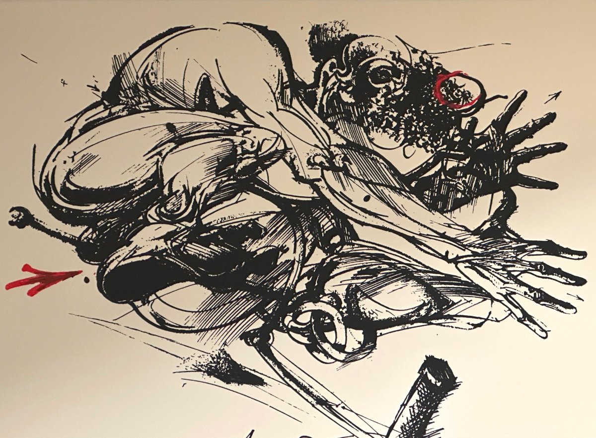 Vladimir Velickovic 1935-2019 Rare Original Lithograph 75 Copies 1986 Signed