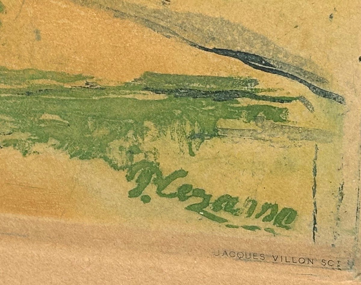 Paul Cezanne 1839-1906 The Sainte Victoire Mountain Aquatint By Jacques Villon Louvre Ref 639-photo-3
