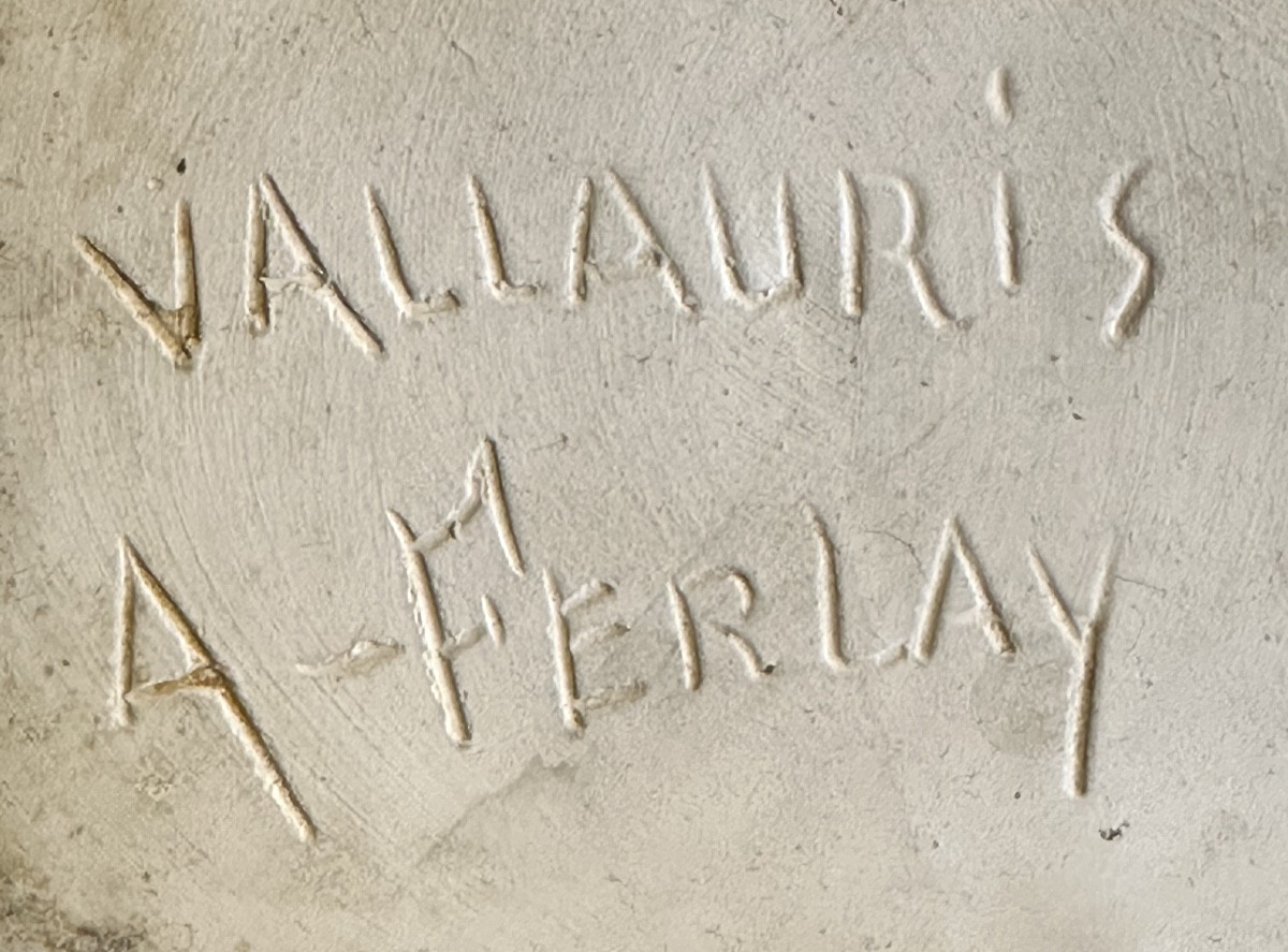 Albert Ferlay 1907-1996 Vallauris Ceramic Vase 1950 Signed 28cm-photo-2