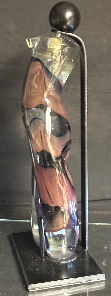 Ada Loumani 1959- Important Glass Sculpture Base Woman Signed Dated 2006 French Glassmaker -photo-4