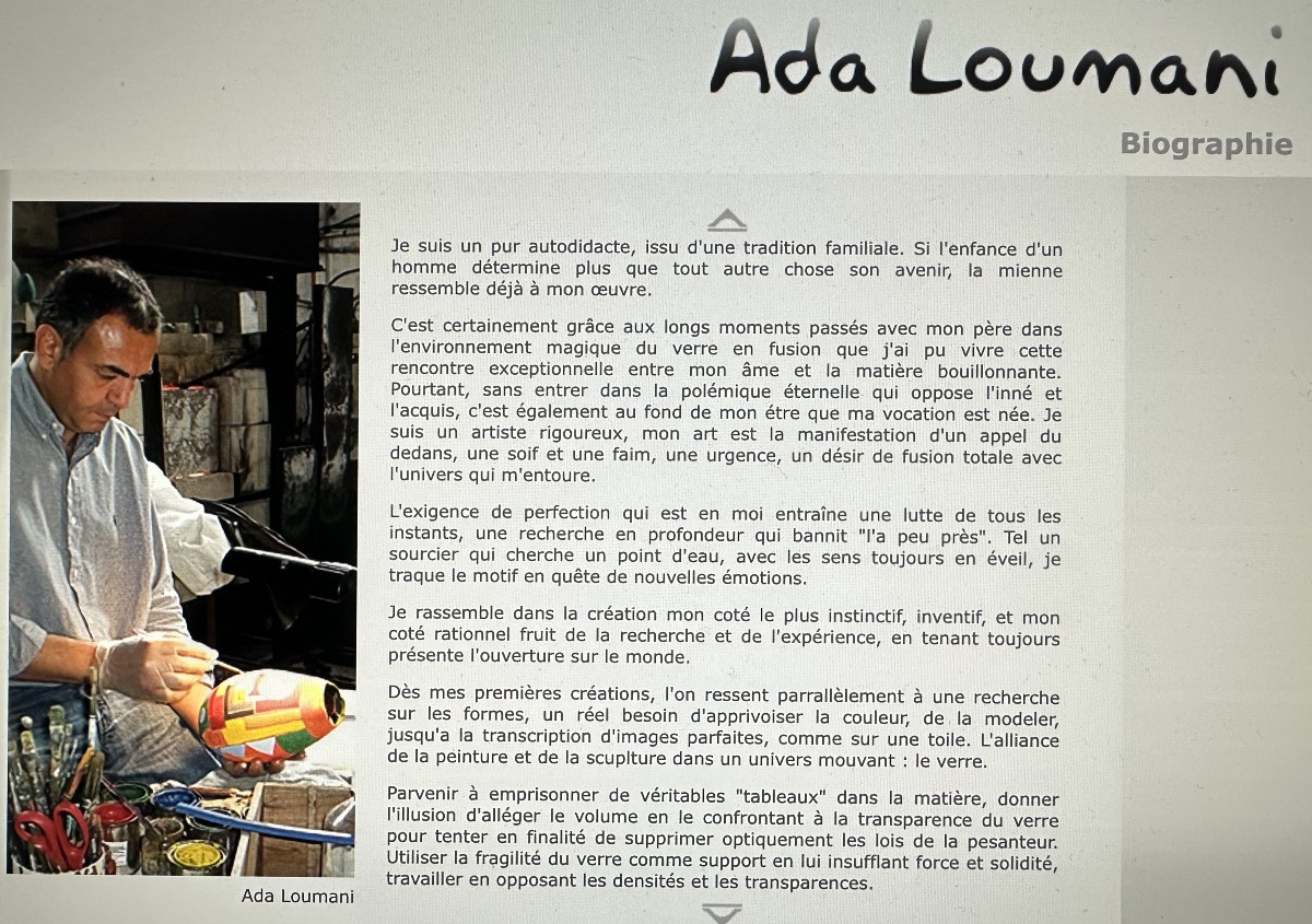 Ada Loumani 1959- Important Glass Sculpture Base Woman Signed Dated 2006 French Glassmaker -photo-7