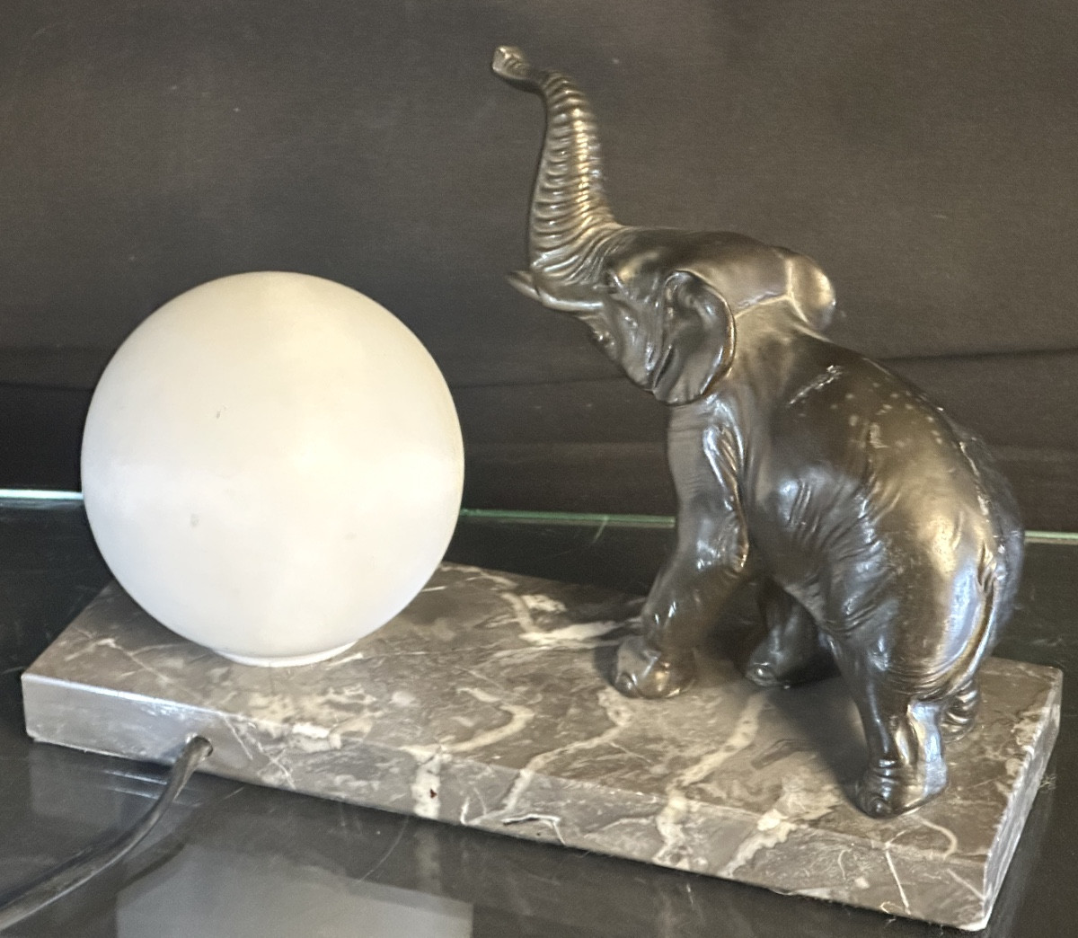 Art Deco Elephant Night Light Lamp-photo-3