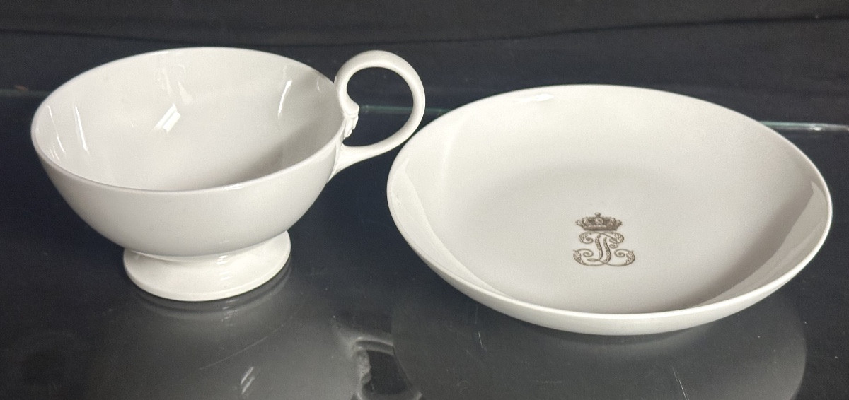 Rare Royal Sevres Luncheon 1847 King Louis Philippe Château De St Cloud Tea Cup Saucer-photo-8