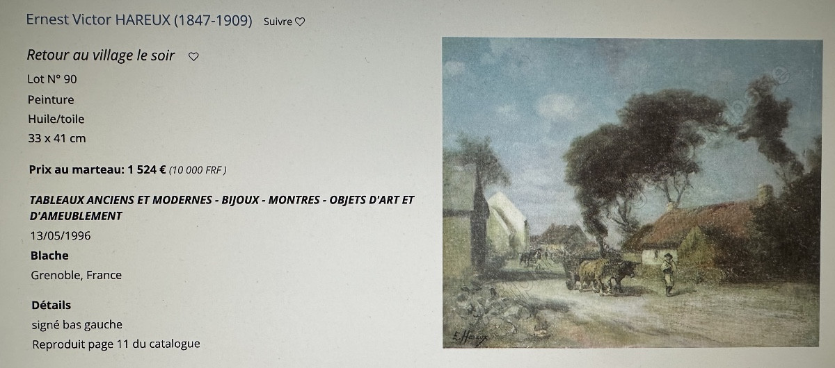 Ernest Hareux 1847-1909 Rare Pair Of 2 Signed Oils Nocturnal Landscapes In Grisaille Very Good Condition-photo-7