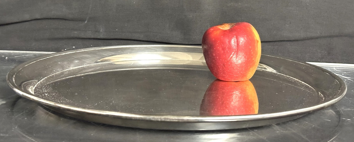 Christofle Circular Serving Tray In Silver Metal 35.3 Cm Tableware