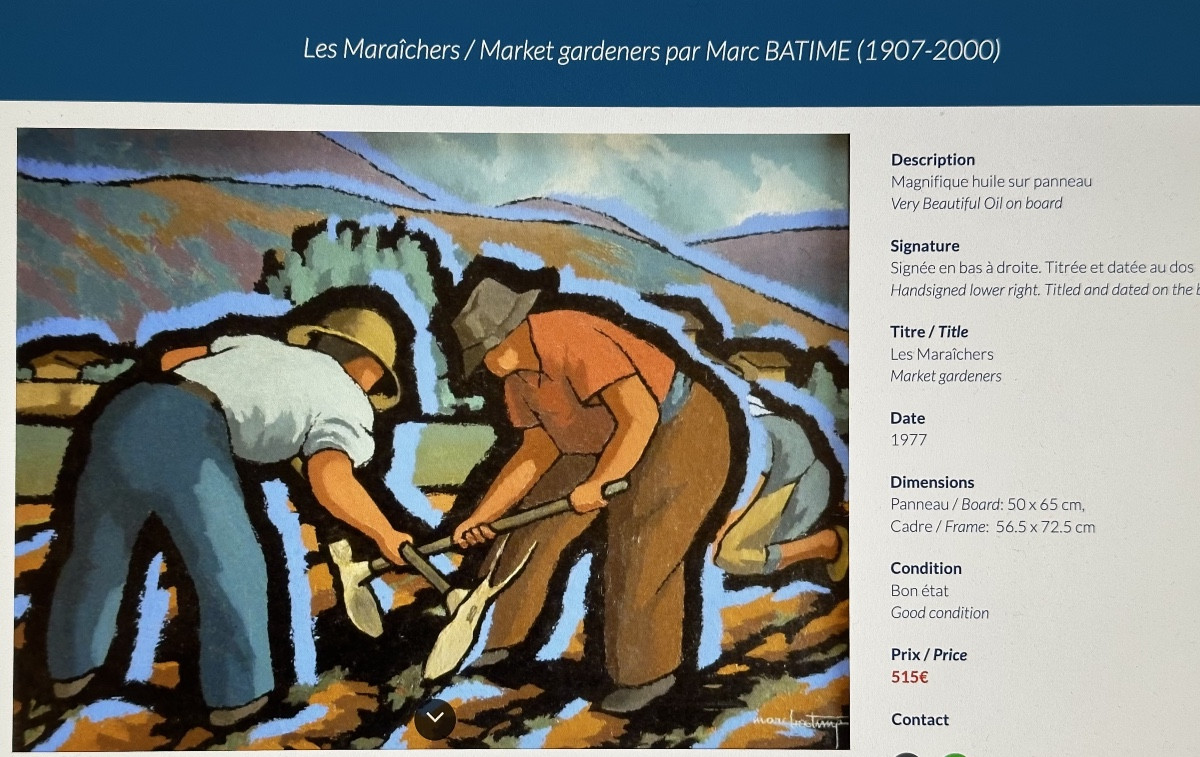 Marc BATIME 1907-2000 Lyon Huile Patineuses signé Patin à glace patinage artistique -photo-6