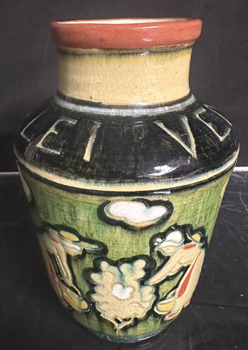 Marc DELDUC 1932-1984 Hyeres LEI VENDUMI Rare Vase Vendanges en Provence ceramique Vigne Vin -photo-4
