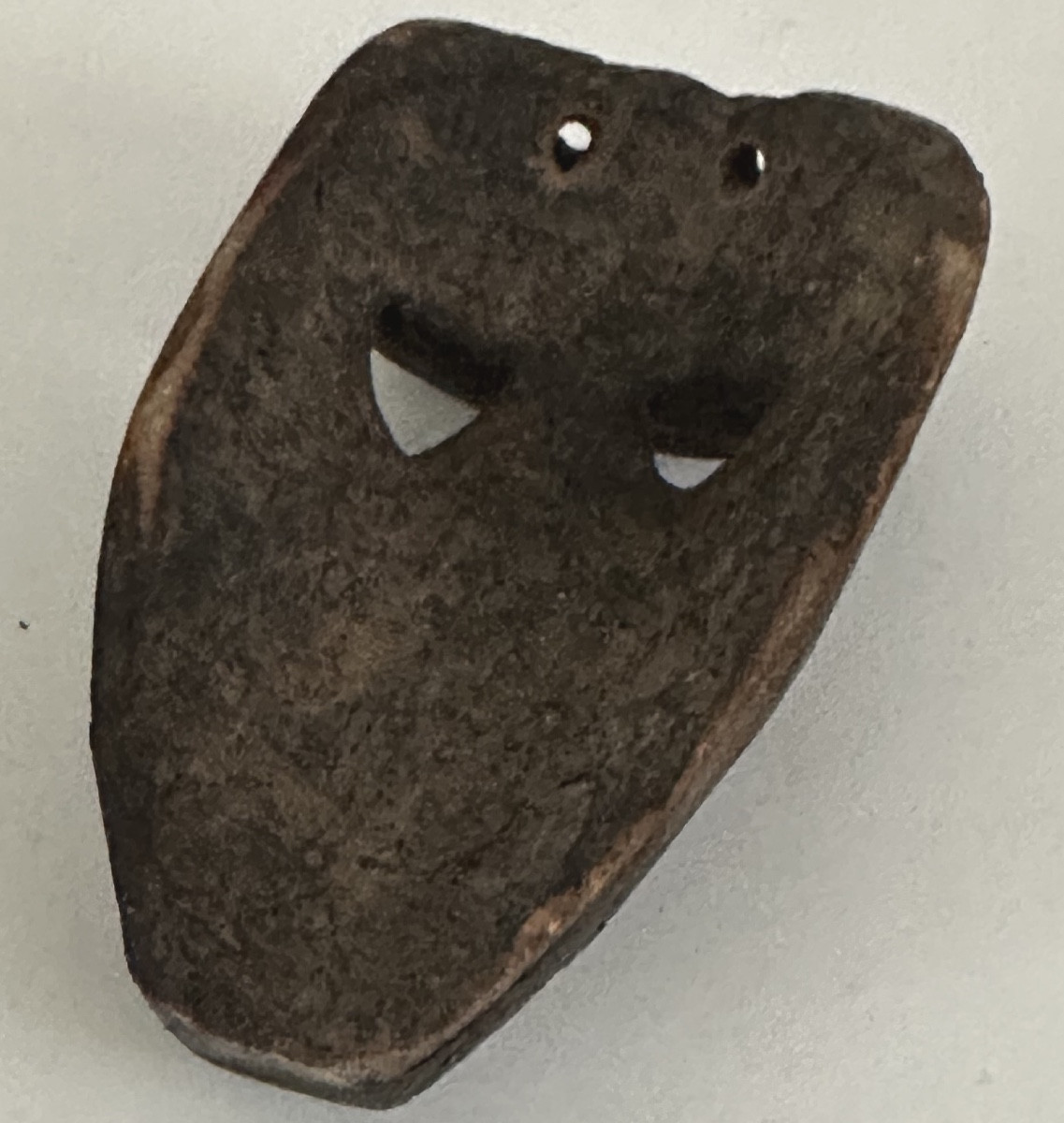 Ancien Masque Passeport miniature Africain en bois naturel /-photo-4