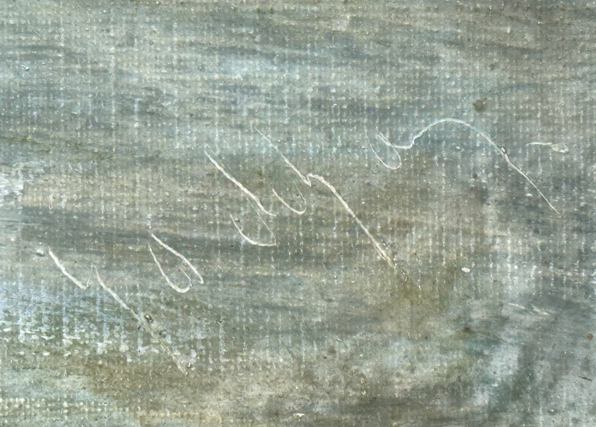 Alfred GODCHAUX 1835-1895 GRANDE huile Paysage Alpin animé et montagnes enneigées Alpes signé-photo-3
