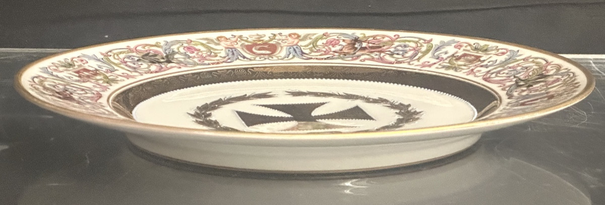 RARE assiette Sèvres 1846 Château de Saint Cloud En Très Bon état St -photo-1