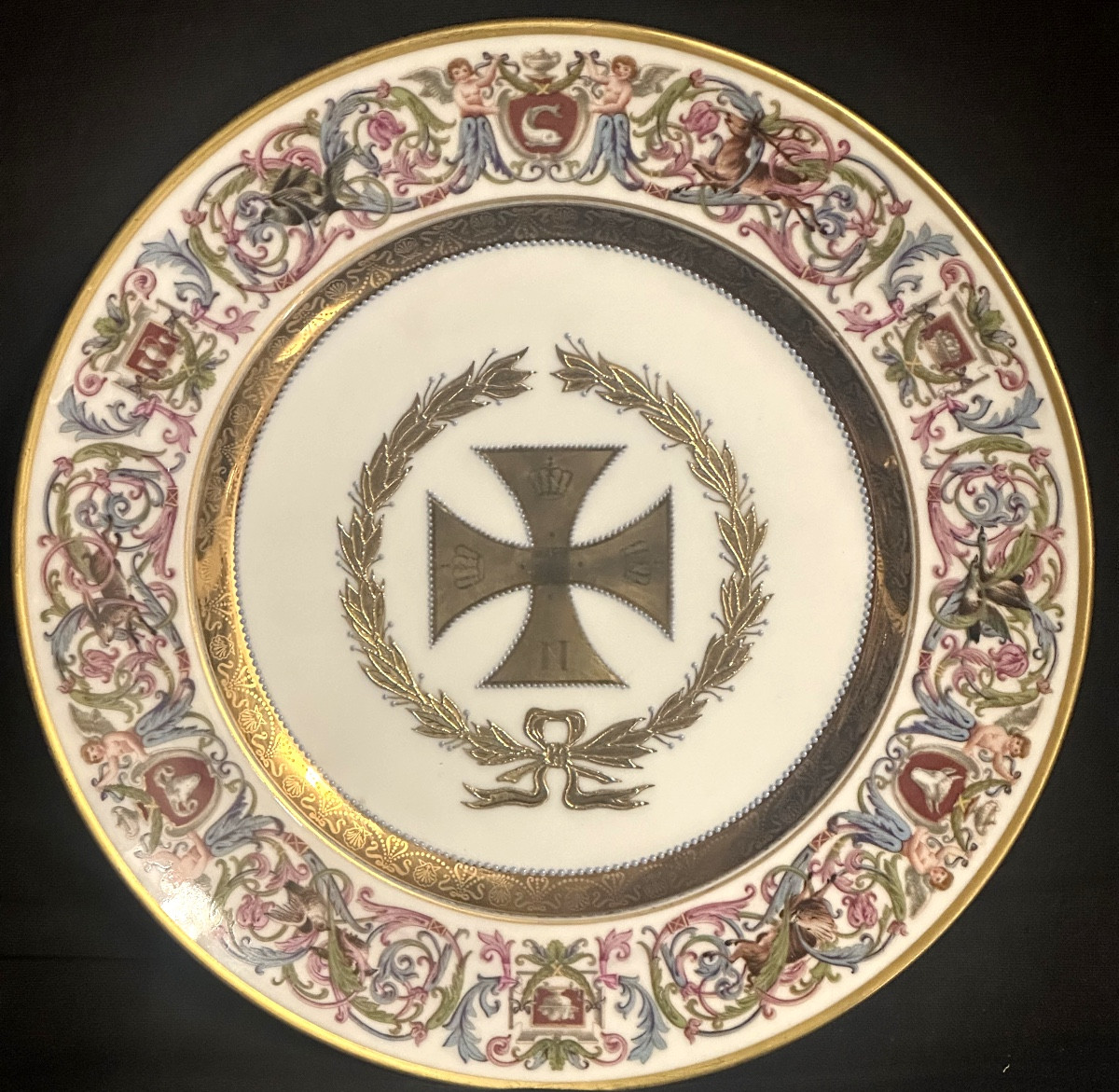 RARE assiette Sèvres 1846 Château de Saint Cloud En Très Bon état St 