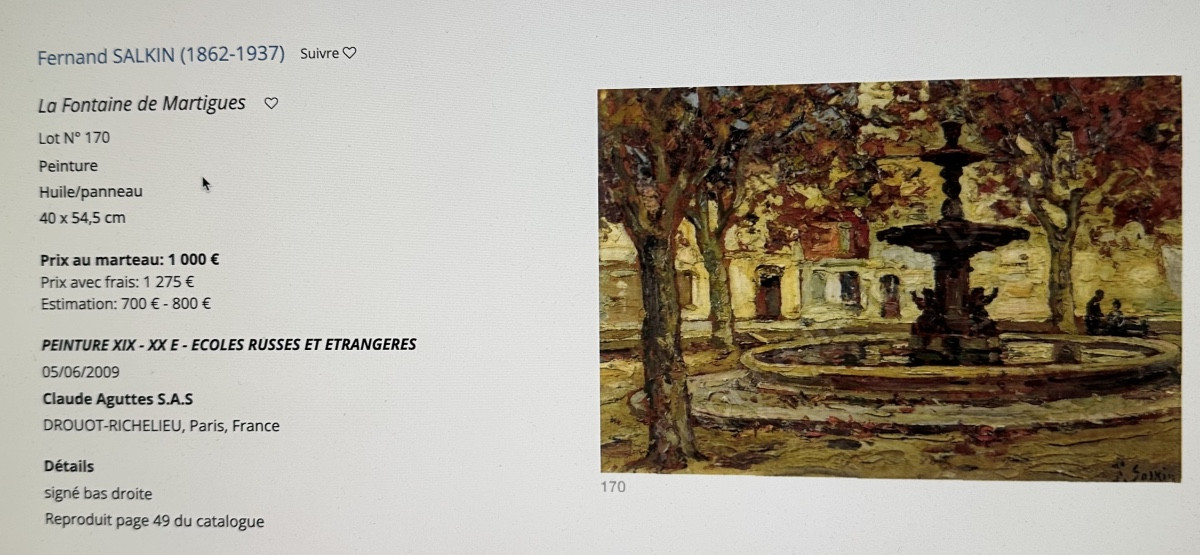 Fernand SALKIN 1862-1937 huile, étang  de Berre Marseille  Bouches du Rhône Camargue istres-photo-5