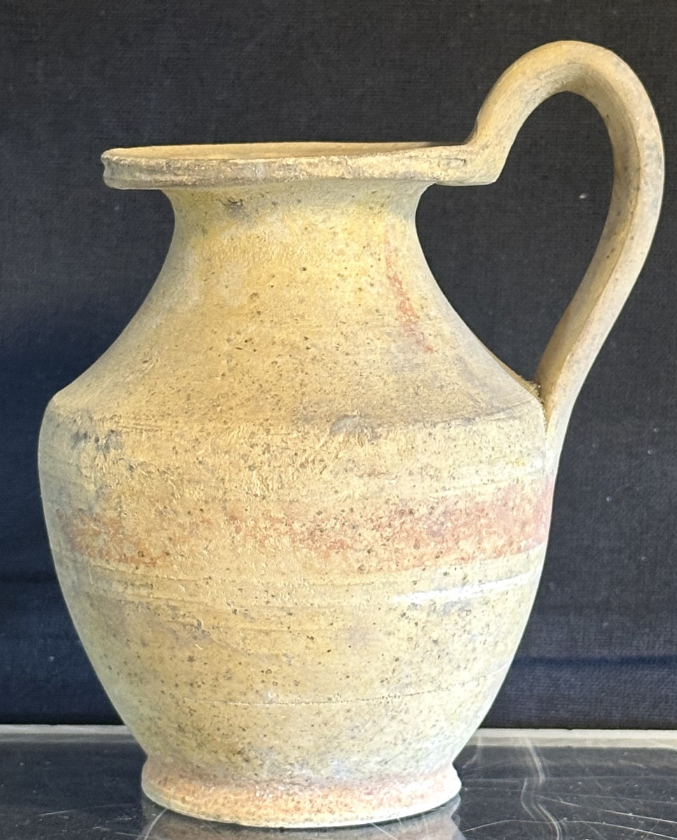 Grèce Antique Pichet cruche en céramique VI-IV avant JC broc à rehauts rouges 