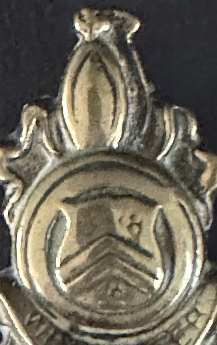 Antique Bronze Door Knocker With A Bishop's Coat Of Arms, Late 19th Century, Curiosity-photo-2