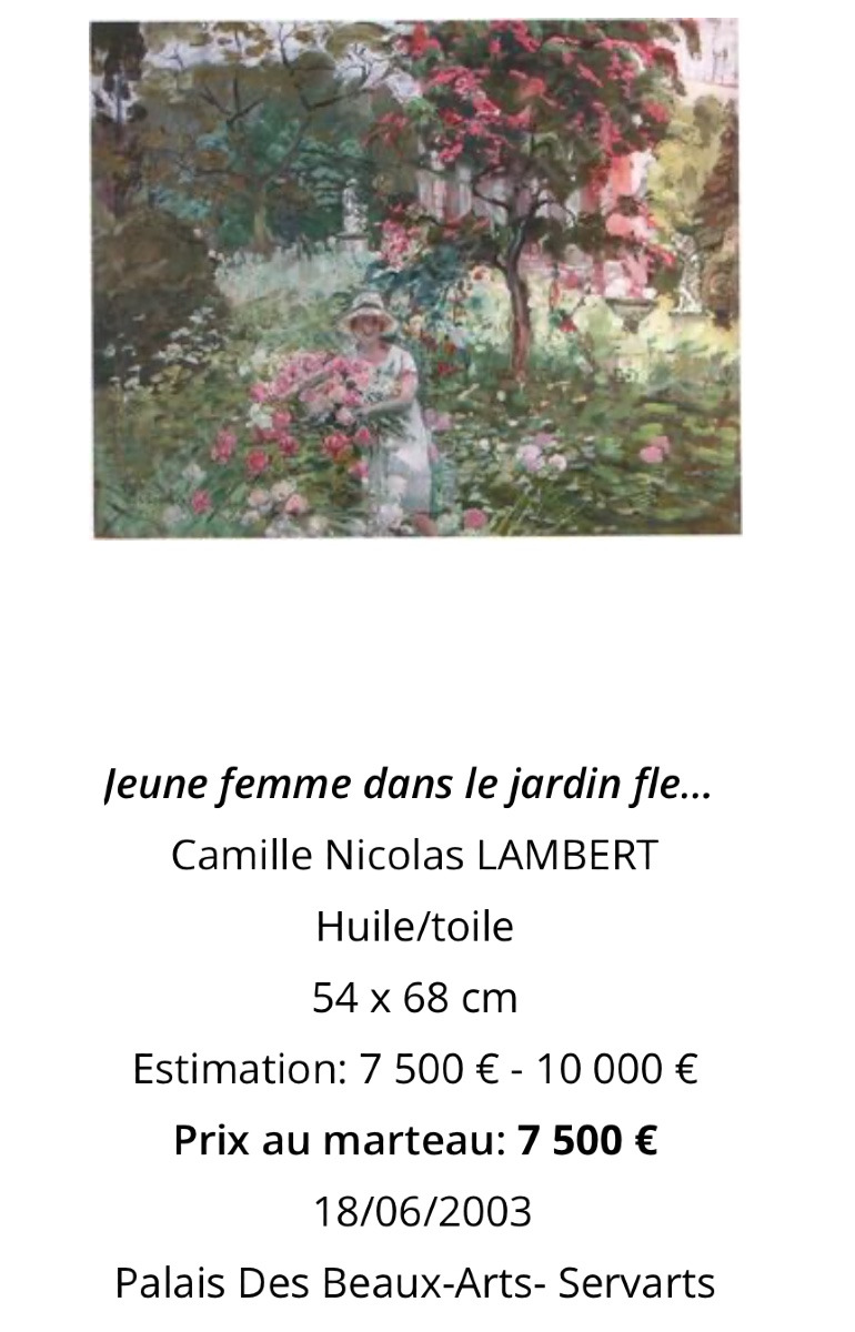Camille Nicolas Lambert 1874-1963 Large Oil 1932 Young Elegant Woman With A Spray Of Belgian Roses-photo-3