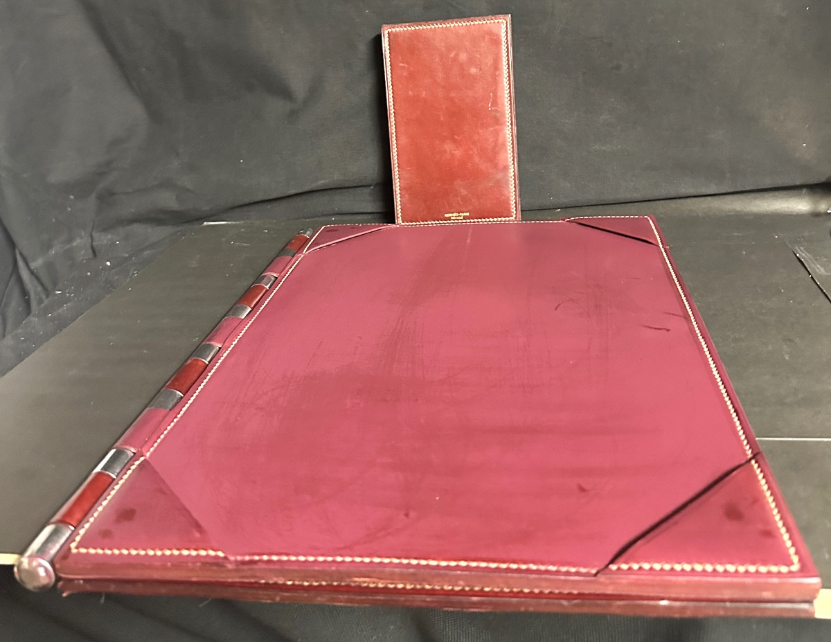 Paul Dupré Lafon 1900-1971 et Hermès Paris rare nécessaire de bureau signé EN TRÈS BON ÉTAT -photo-2