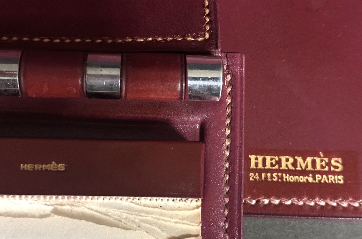 Paul Dupré Lafon 1900-1971 et Hermès Paris rare nécessaire de bureau signé EN TRÈS BON ÉTAT -photo-4