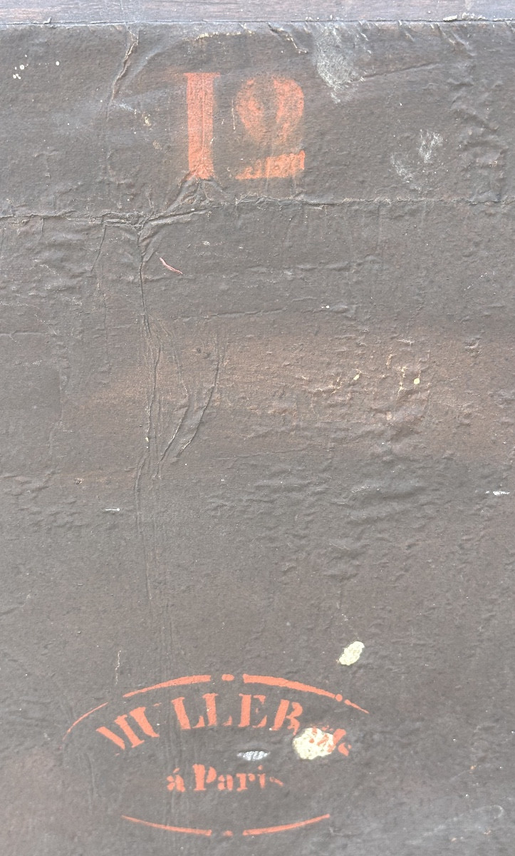 Grande huile style Renaissance Italienne milieu XIXe Sainte Famille sur panneau Très bon état -photo-2