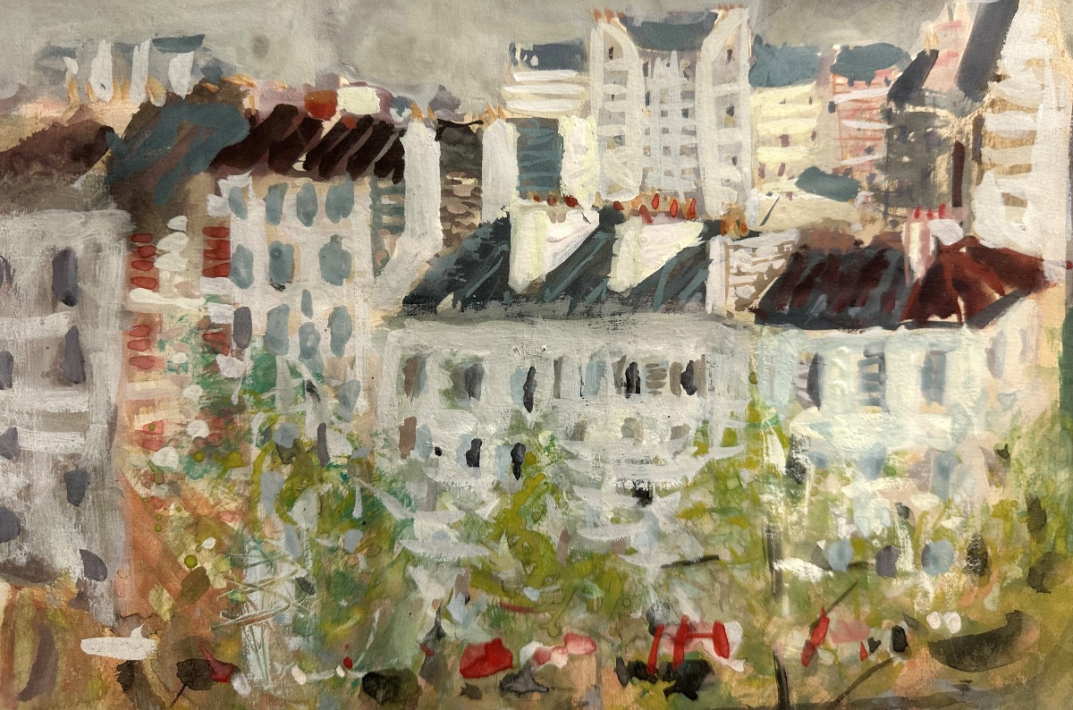 Eugene Baboulene 1905-1994 Toulon Watercolor And Gouache Signed In Very Good Condition -photo-1