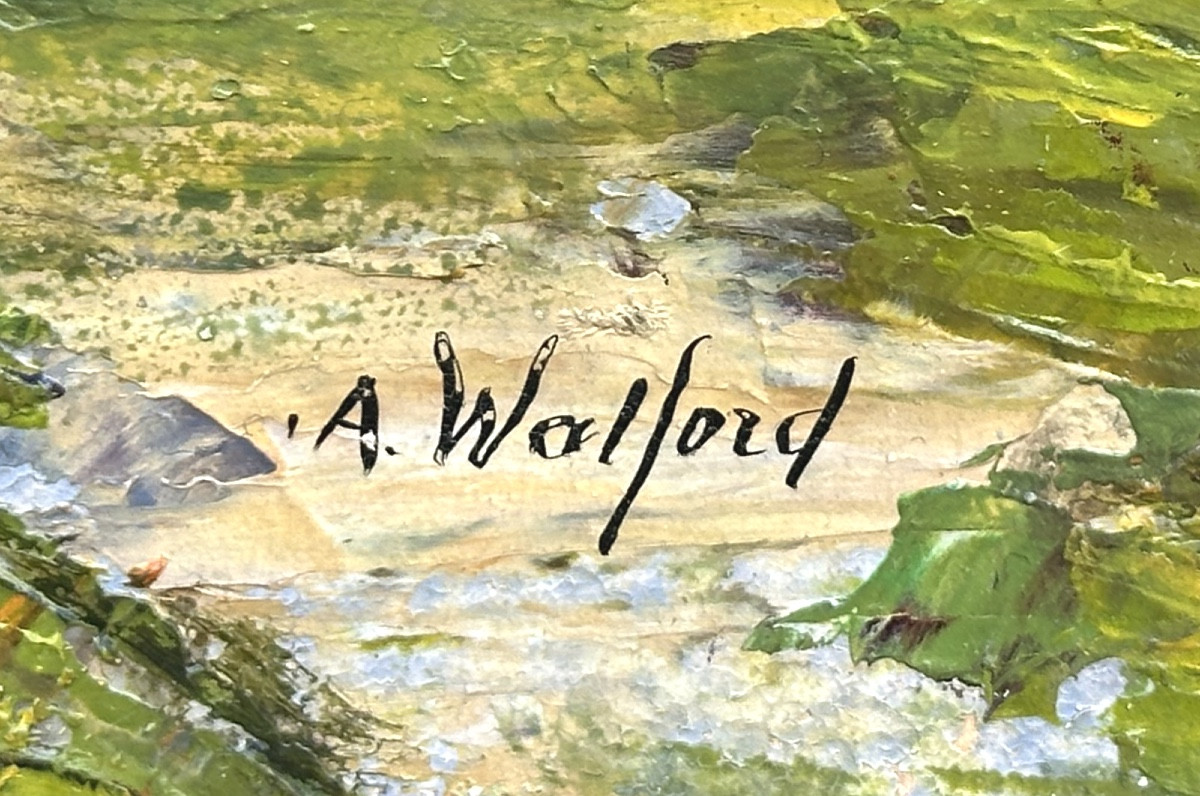 Astrid Walford 1907-1984 Large Oil Mont Blanc Massif La Meije Alps Mountain Snow-photo-3