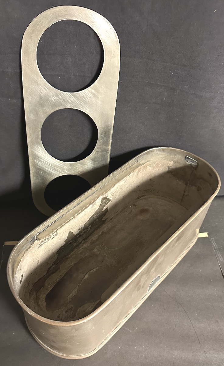 Triple Cooler For Champagne Or Wine In Silver Metal-photo-1
