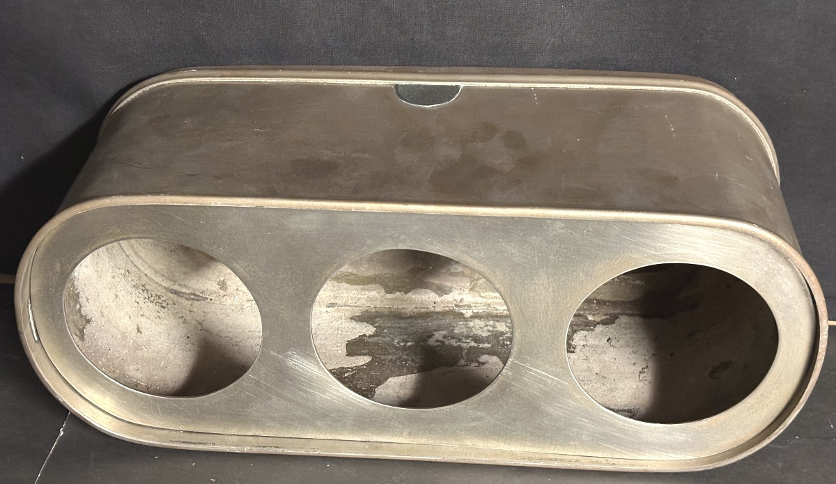 Triple Cooler For Champagne Or Wine In Silver Metal-photo-2