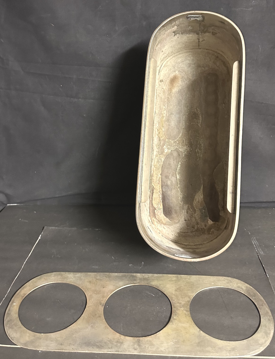 Triple Cooler For Champagne Or Wine In Silver Metal-photo-4