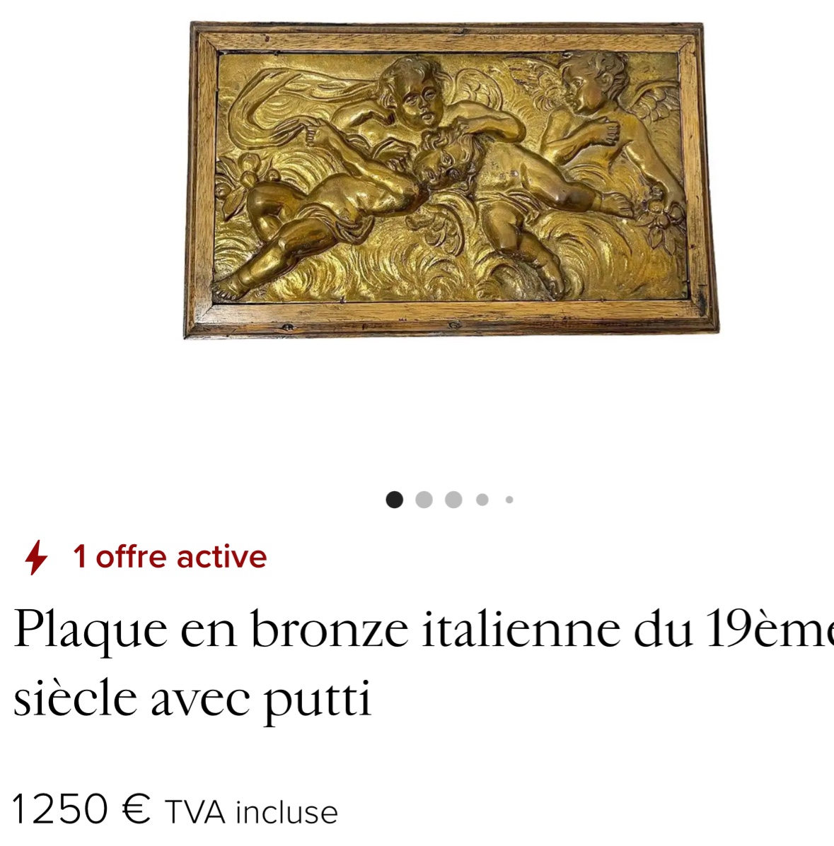 Bas-relief en bronze XIXe dlg de Clodion 3 anges putti 19x37cm-photo-2
