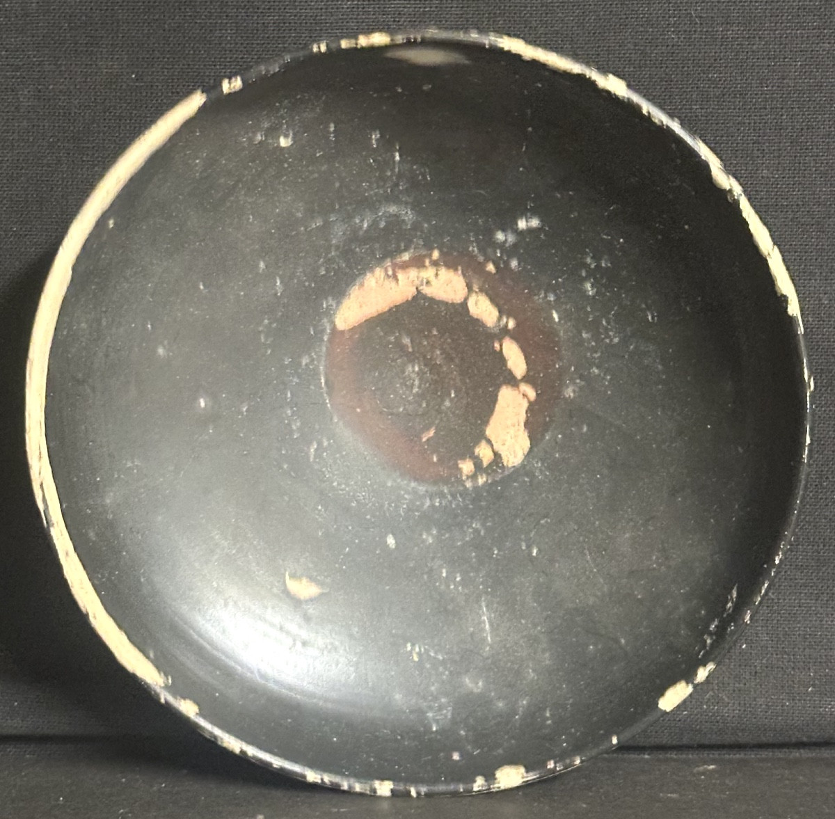 Coupe Campanienne à talon en céramique à vernis noir IV-II av. JC archéologie -photo-3