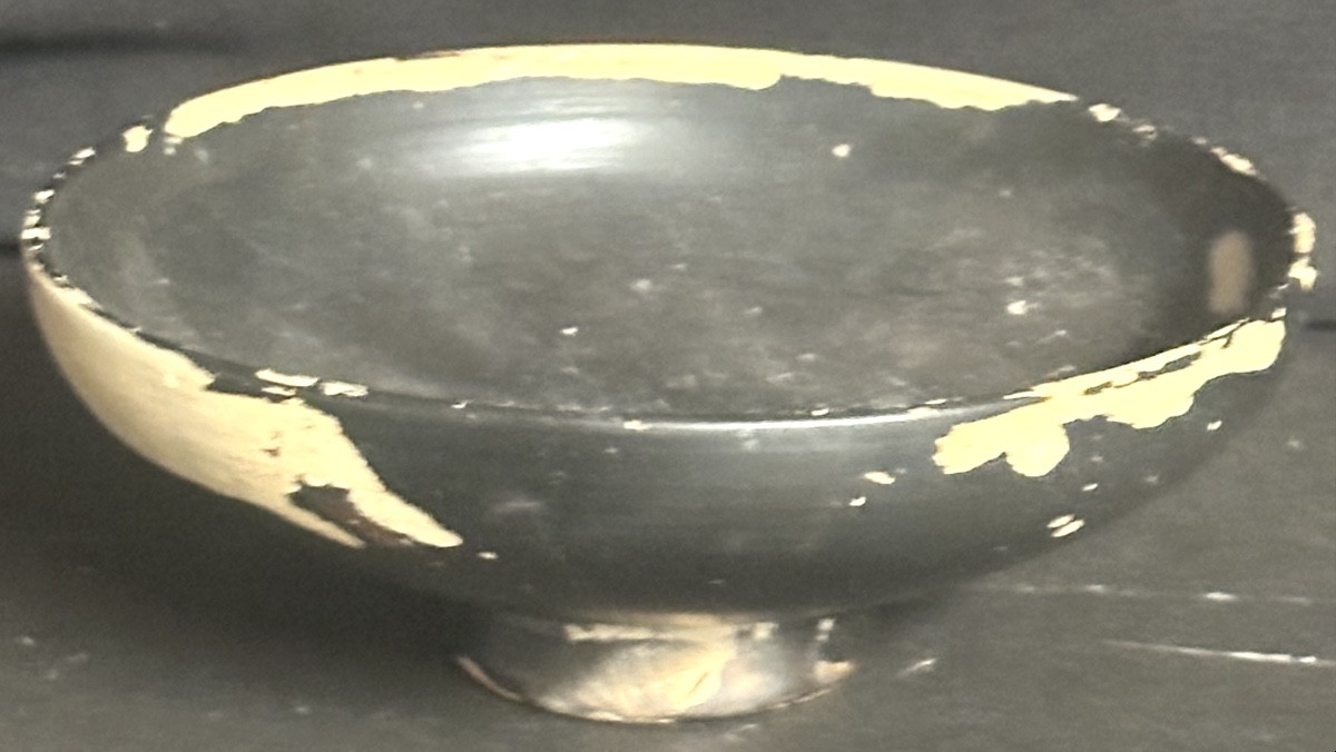 Coupe Campanienne à talon en céramique à vernis noir IV-II av. JC archéologie -photo-1